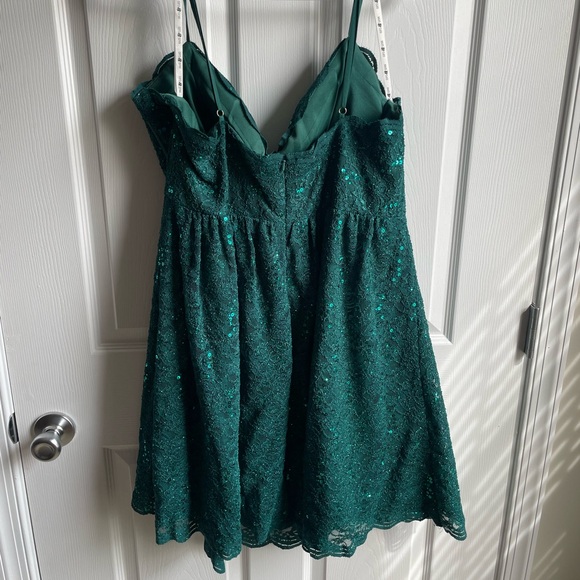 spaghetti strap allover lace mini a-line- Jules and Cleo - Picture 2 of 6